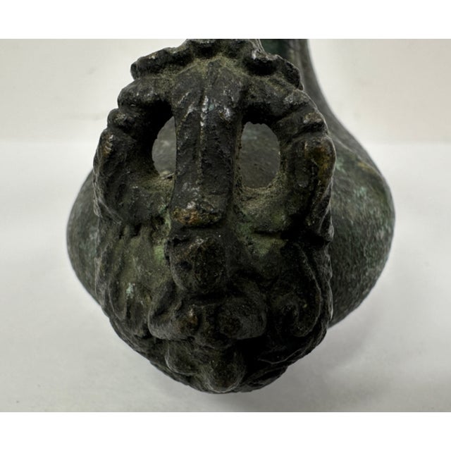 Antique 19th Century Bronze Grand Tour Askos Pouring Vessel Made in the Roman Style 4w X 4h For Sale - Image 12 of 14