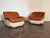 1970s Vintage 1970s Italian Leather Swan Chairs For Sale - Image 5 of 9