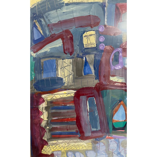 Contemporary Lynne Golob Gelfman, Abstract Expressionist 1980s Painting Miami Woman Modernist Lynne Golob Gelfman, c.1983 For Sale - Image 3 of 9
