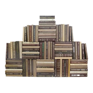 Decorative Books - Chocolate Book Wall - Set of 100 Brown Books