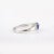 Blue Trillion Cut Sapphire Birthstone Engagement Ring With Diamonds Size 7 For Sale - Image 8 of 13