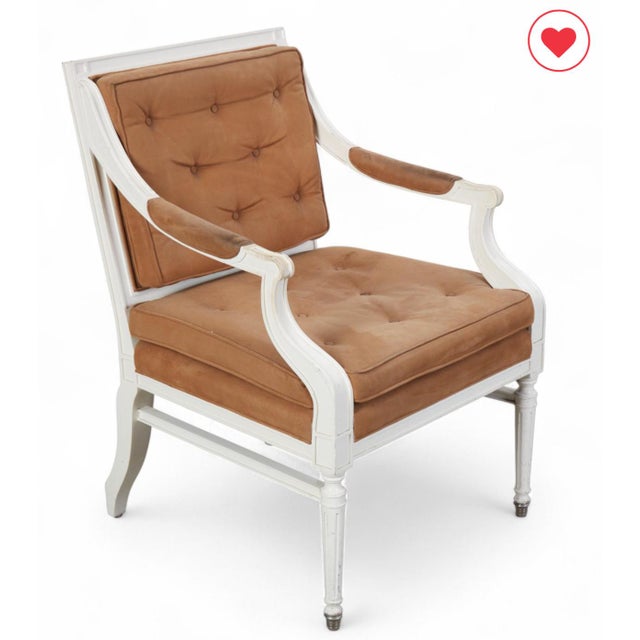 Set of 8 French Directoire Painted Fauteuils Dining Arm Chairs For Sale - Image 4 of 6