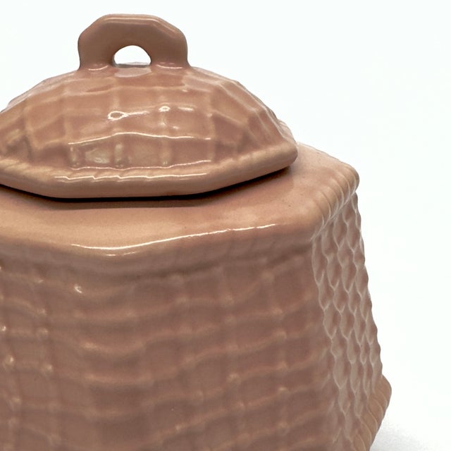 Blush Colored Tea Set With Textural Netting Motif by Bordallo Pinheiro Portugal - 16 Pieces / Serves 6 For Sale - Image 11 of 18