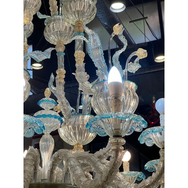 1960s Majestic Rezzonico Murano Chandelier, 1960 For Sale - Image 5 of 17