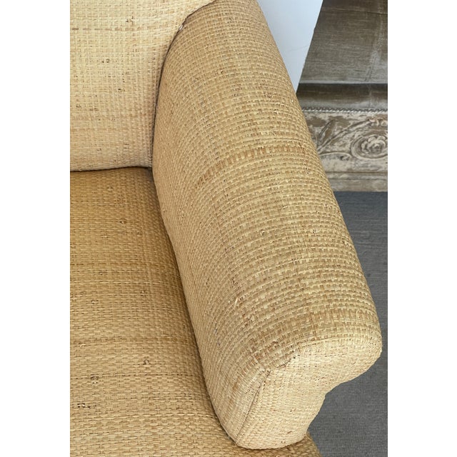 Pair Vintage Natural Raffia Armchairs, 1980s For Sale - Image 16 of 18