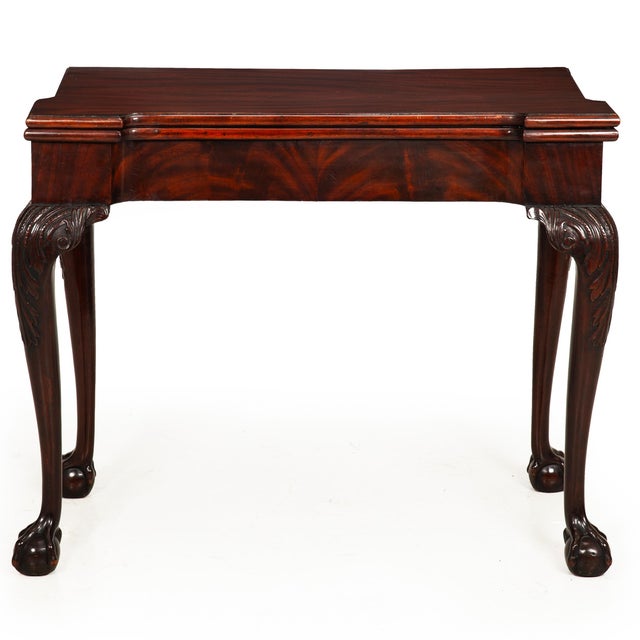 English George III Mahogany Gate Leg Card Game Table Circa 1770 For Sale - Image 4 of 18