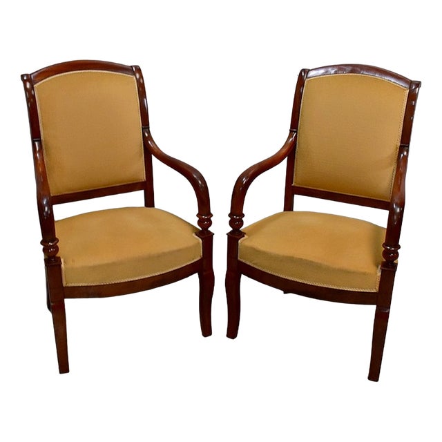 Set of Mahogany Armchairs, Early 19th Century For Sale