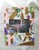 8.5" x 11" Collage made with gold glitter cardstock, upcycled vintage textiles and a 35mm photo of columns and...