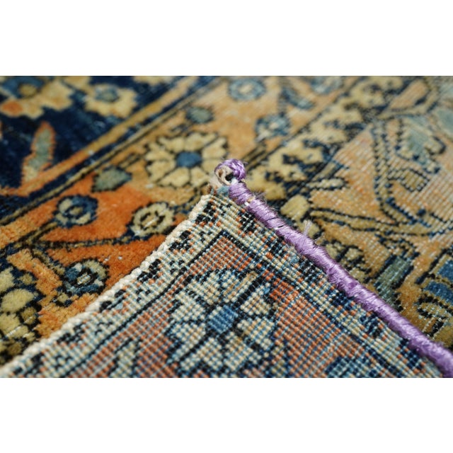 Antique Persian Mohtasham Kashan Rug 4'2" X 6’2" For Sale - Image 9 of 12