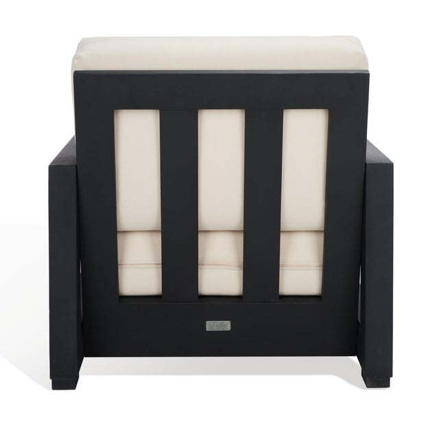 Black Montford Aluminum Armchair, Black/White For Sale - Image 8 of 9