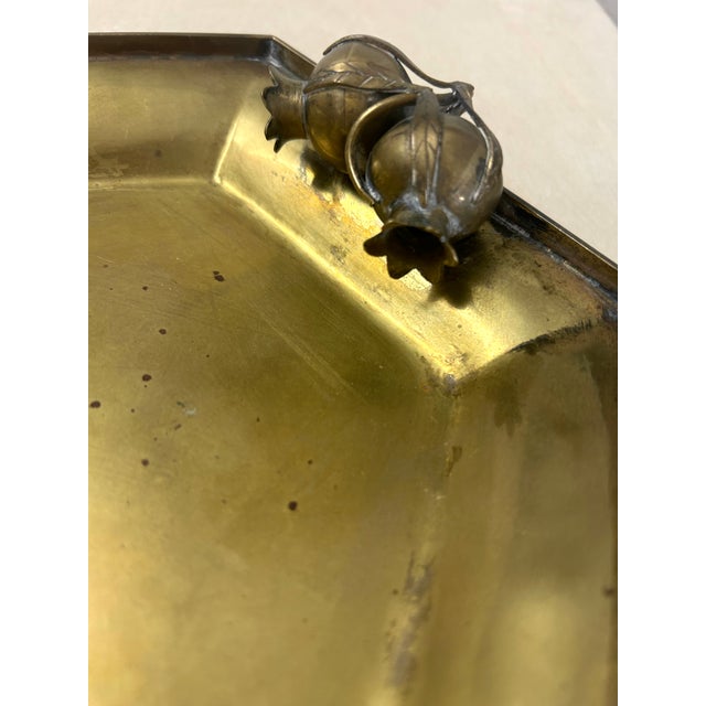 Antique Brass Catchall With Pomegranate Motif For Sale - Image 4 of 9