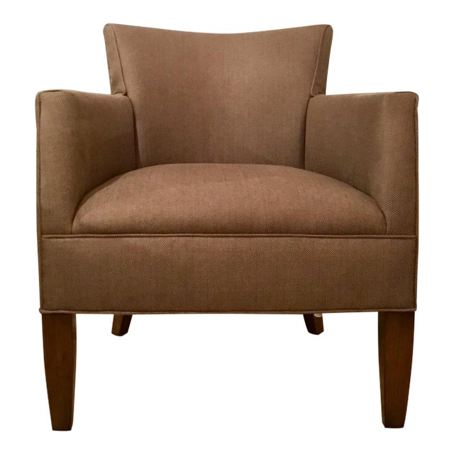 Kravet Transitional Chocolate Brown Tarragona Lounge Chair For Sale