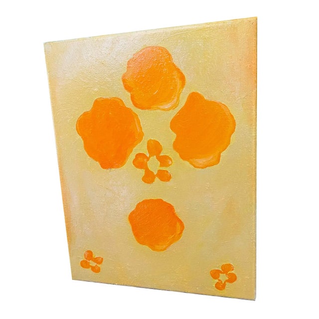 Original contemporary flower oil painting. This modern hand-painted artwork is painted on stretched canvas, ready to hang....