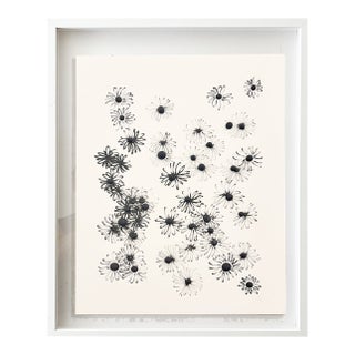 "Field of Daisies 3" Original Mixed-Media Painting by Jake Poser, Framed For Sale