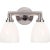 Wilton Double Bath Light in Chrome with White Glass Designer: Chapman & Myers Height: 10.25" Extension: 8.75" Backplate:...