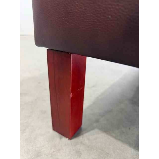 Vintage Post Modern Danish Leather 3 Seat Sofa For Sale - Image 9 of 9