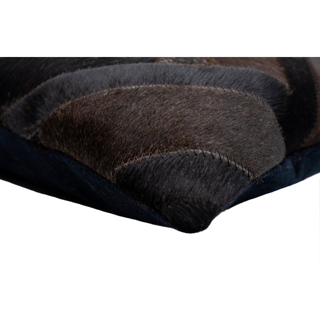 Canvello Genuine Cowhide Leather Decorative Throw Pillow With Feather Down Insert Included For Sale In San Francisco - Image 6 of 6