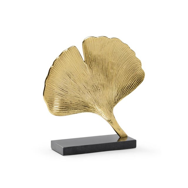 Wildwood Ginkgo Sculpture - Gold For Sale In Raleigh - Image 6 of 6