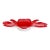 Blown Murano Red, White Cased Glass Decorative Dish Ashtray, Mid 20th Century For Sale