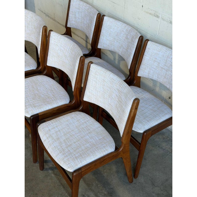 Wood Rosewood Dining Chairs in Style of Erik Buch Upholstered Mid-Century Seating Set of 6 Denmark 1960s For Sale - Image 7 of 11