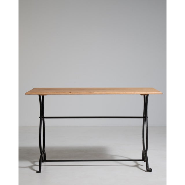 Cast Iron Bistro Table on Casters, Antique, France, Early 20th Century For Sale - Image 4 of 15
