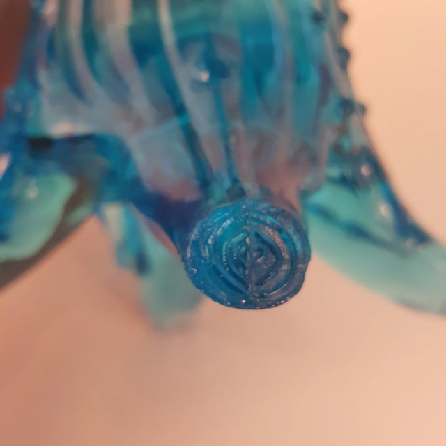 1900 - 1909 Antique 1900s Northwood Blue Opalescent Glass Town Pump Creamer For Sale - Image 5 of 9