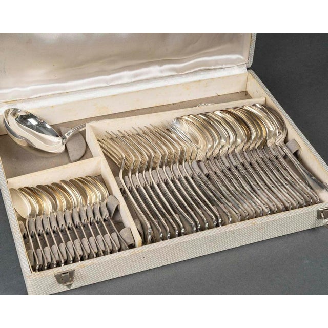 Cutlery Service in Silver Plating from Ercuis, Set of 49 For Sale - Image 3 of 14