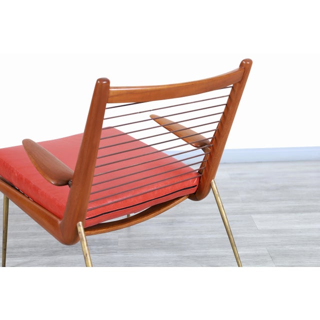 Red Danish Modern Boomerang Chair by Peter Hvidt and Orla Molgaard-Nielsen For Sale - Image 8 of 10