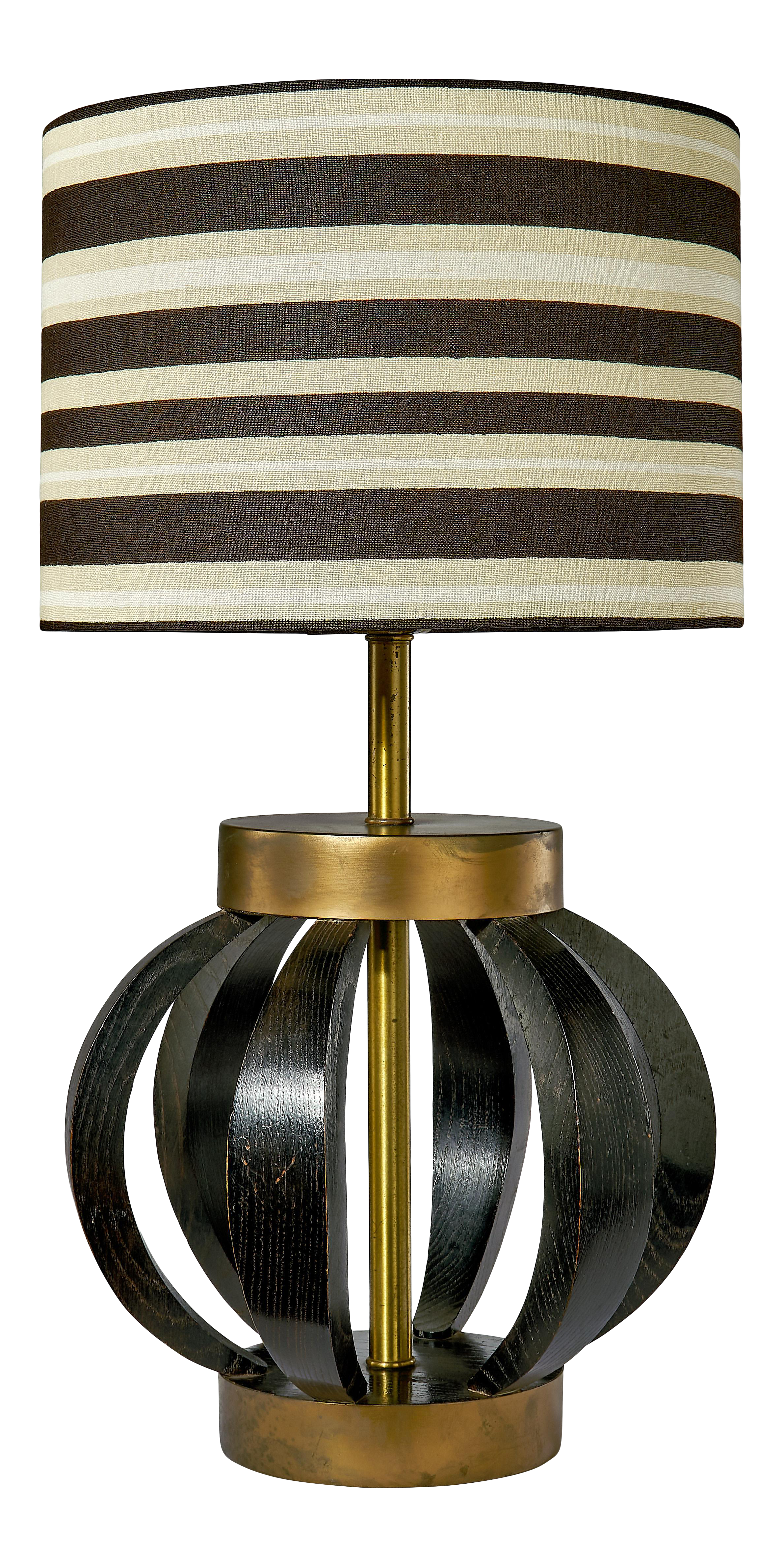mid century wood table lamp
