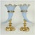 French Pair of Antique French Opaline Glass Cornucopia Horn Vases Dore Bronze Mounts For Sale - Image 3 of 8