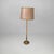 Italian Art Deco Round Velvet and Brass Floor Lamp, 1940s For Sale - Image 3 of 18