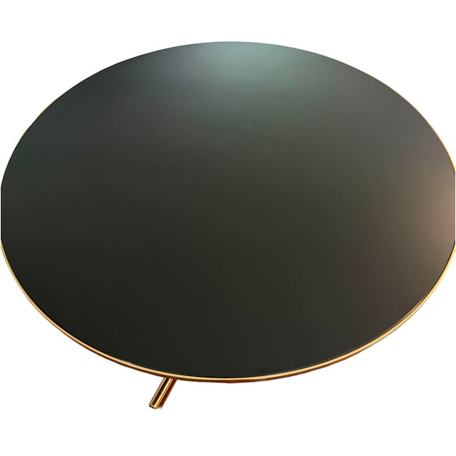 Phase Design Downtown Coffee Table & C-Table Set by Reza Feiz | Smoked Brass & Black Spandrel Glass For Sale - Image 11 of 12