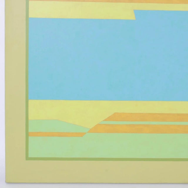 Mid 20th Century Mid-Century Modern Landscape Acrylic Painting For Sale - Image 5 of 10