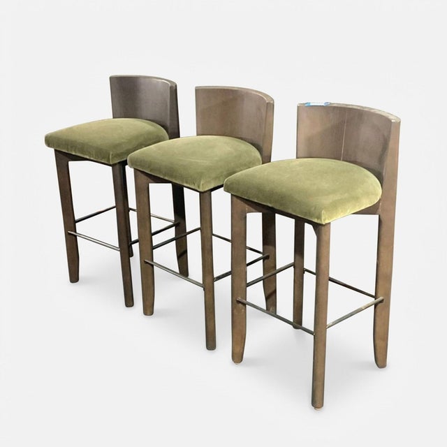 Set of Three Maiden Home Delancey Bar & Counter Stools For Sale - Image 4 of 16