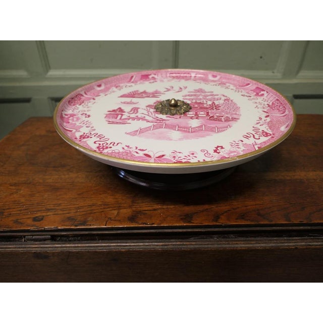 Large Willow Pattern Lazy Susan from Copeland For Sale - Image 4 of 8