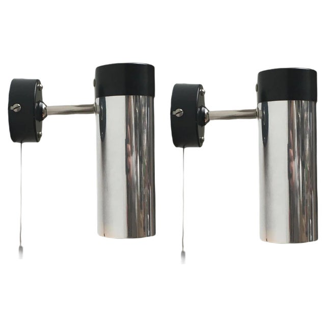 Mid-Century Dutch Minimalist Wall Lamps by H. Busquet for Hala Zeist, 1960s, Set of 2 For Sale