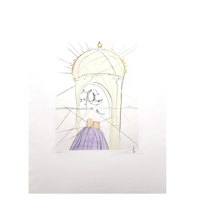 Salvador Dali - The Museum of Genius - Original Signed Engraving 1974 For Sale - Image 8 of 9