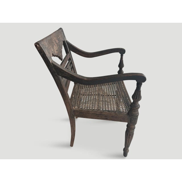 Contemporary Rare Antique Raffles Arm Chair For Sale - Image 3 of 18