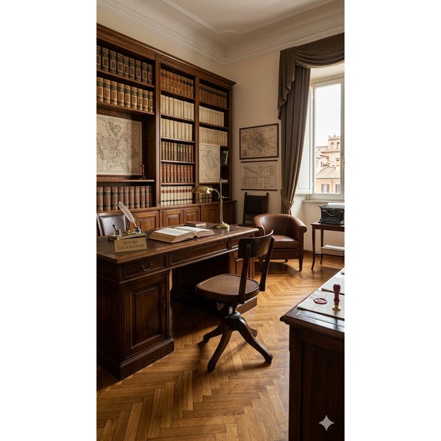 This is an antique swivel and rocking desk chair, likely manufactured by Thonet in the early 1900s. Materials: Solid bent...