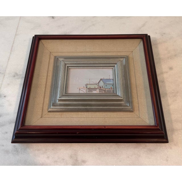 Pair of Vintage Italian School Framed Paintings For Sale - Image 10 of 12