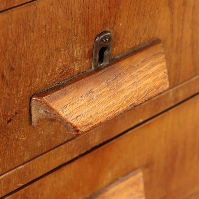 Vintage Writing Desk in Oak Veneer, 1940s For Sale - Image 6 of 10