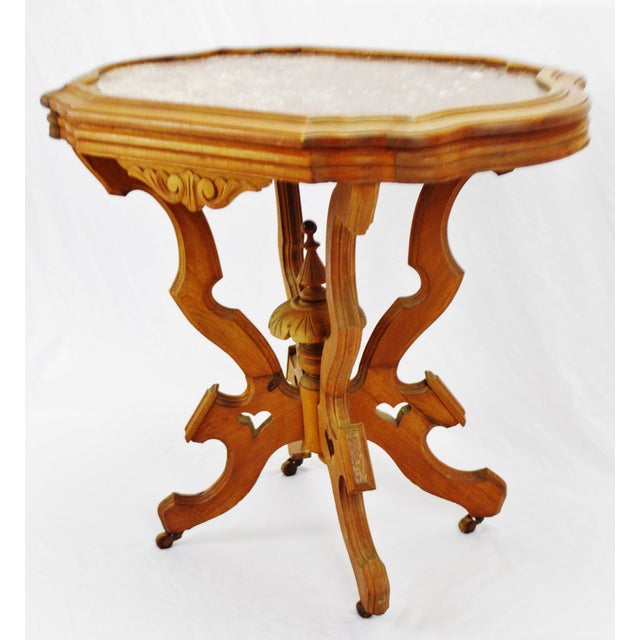 Antique Victorian Eastlake Style Marble Top Table Chairish
