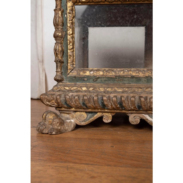 Gold 18th Century Italian Painted and Parcel Gilt Reliquary Box For Sale - Image 8 of 13