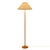 Boho Chic Keria Natural Vegan Leather and Raffia Designer Floor Lamp For Sale - Image 3 of 8