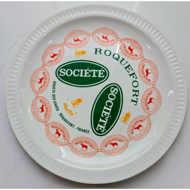 French Provincial Vintage French Faïence De St. Amand “Fromages De France” Cheese Plates, Set of 6 For Sale - Image 3 of 17