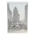 Chicago Tribune Towers Black and White Illustration Print by Albert Richardson Vintage 70s For Sale