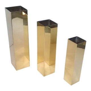 Brass Vases by Carlo Giorgi for Bottega Gadda, 1960s, Set of 3 For Sale