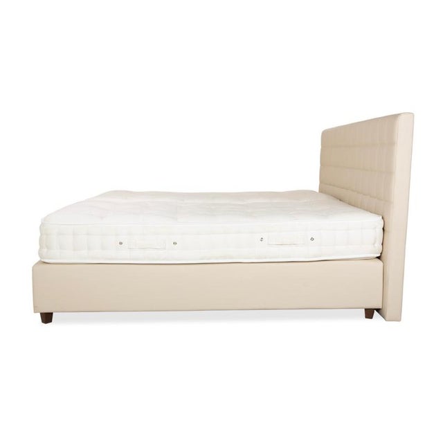Stockholm Bed in Cream Faux Leather from Boxspringliebe For Sale - Image 16 of 17