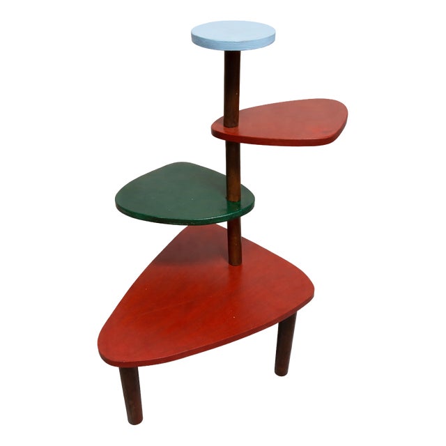 Mid-Century Modern Sculptural Tiered Plant Stand, 1960s For Sale