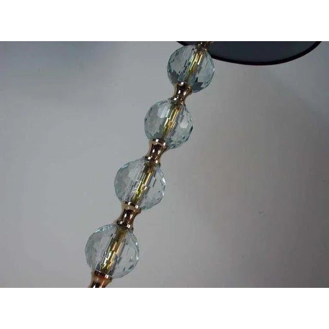 Large Crystal Diamond and Bronze Table Lamp Attributed to Bakalowits, 1950s For Sale - Image 3 of 10